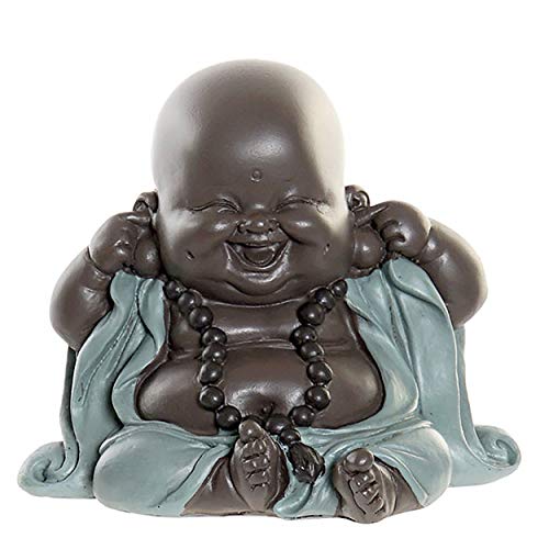 Hogar y Mas Monje Bebé Figura Decorativa de Resina, Decoración Estatua Budista. Monje Budista Decoración 10X7,5X8,5 cm - B