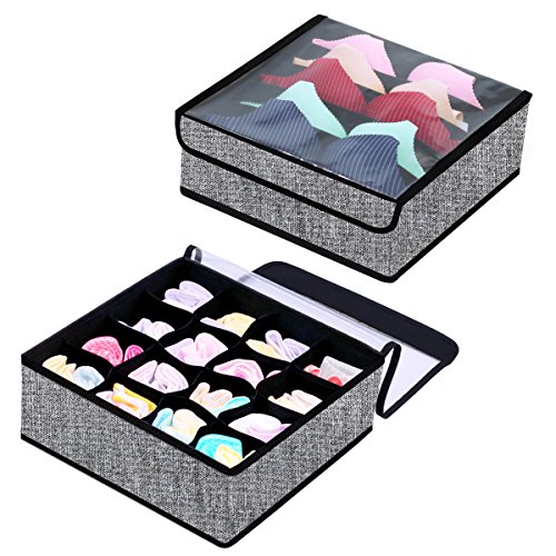 homyfort Cajas Plegables Organizadores de Cajones para Almacenamiento y Organización de Ropa Interior, Sujetador, Bufandas, Calcetines, Organizadores de Cajones, Tela sin Tejer, Negro Lino, 7XAS16S5 homyfort Cajas Plegables Organizadores de Cajones para Almacenamiento y Organización de Ropa Interior, Sujetador, Bufandas, Calcetines, Organizadores de Cajones, Tela sin Tejer, Negro Lino, 7XAS16S5