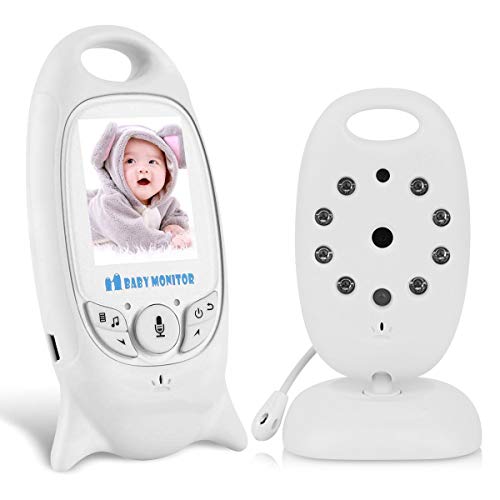 ieGeek Monitor para Bebés, 2.0 pulgadas LCD Hogar Cámara de Seguridad para bebé, Intercomunicador Bidireccional con Reproducción de Música Y Pantalla de Temperatura