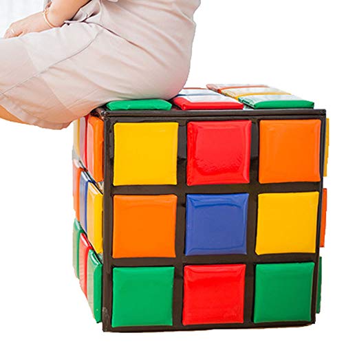 Interesante Cubo De Rubik Taburete,Creativo Almacenable Taburete De Cambio De Calzado,Sala De Estar Sofá Dormitorio Muebles,42cmx42cm