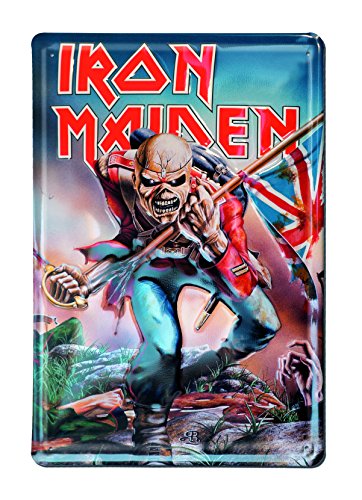 Iron Maiden Muestra del Metal - Placa de Metal - Retro - 20x30 - Diseño Original con Licencia
