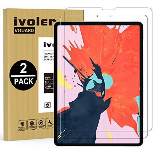 ivoler 2 Unidades Protector de Pantalla para iPad Air 4 10,9 Pulgadas, iPad Pro 11 Pulgadas (2020 y 2018 Modelo), Cristal Vidrio Templado Premium, 9H Dureza, Antiarañazos, Sin Burbujas