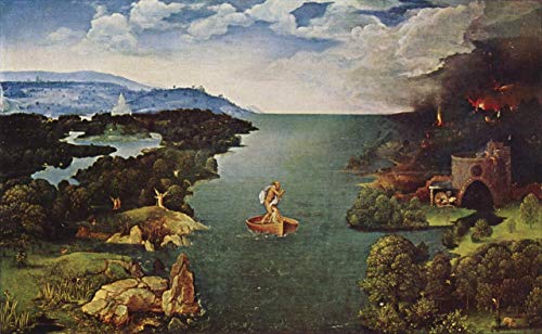 Joachim Patinir 007 - Film Movie Poster - Best Print Art Reproduction Quality Wall Decoration Gift - A3Canvas (16/12 inch) - (41/31 cm) - Stretched, Ready to Hang