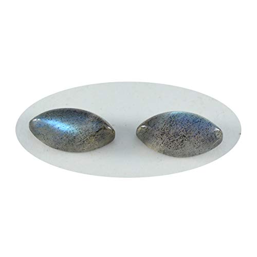 Joyas Plata 1pc cabujón labradorita Gris 9x18 mm Forma marquesa Piedra Preciosa Suelta de Gran calidad-JP-STLABCBMQ-9x18-es