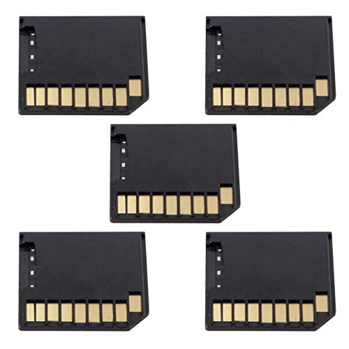Juego de 5 adaptadores de tarjeta Micro SD TF a SD de perfil bajo para almacenamiento adicional MacBook Air/Pro/Retina, color negro Juego de 5 adaptadores de tarjeta Micro SD TF a SD de perfil bajo para almacenamiento adicional MacBook Air/Pro/Retina, color negro