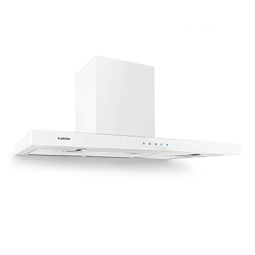 KLARSTEIN - Bon Vivant, Campana extractora, Capacidad de absorción de 650 m³/h, 15 cm, Temporizador programable, 230 W, Panel de Control táctil, montado en Pared, Clase C, Blanco