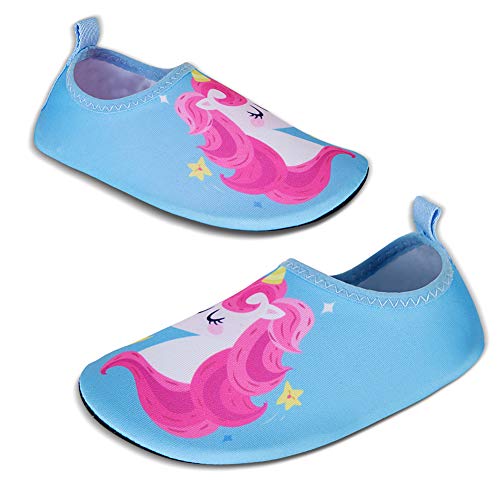Kyopp Zapatos de agua para niños, de secado rápido, antideslizantes, para la playa, natación, piscina, color, talla 32/33 EU