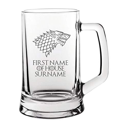 Lapal Dimension - Taza de cerveza personalizada con diseño de casa Stark Juego de Tronos