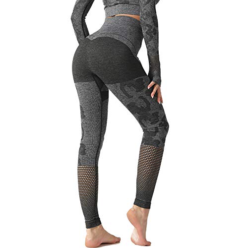 lkjhgfd Women Sportswear Yoga Gimnasio Desgaste, Leggings de Cintura Alta, Tops de Cultivos de Ajuste de brusques, Fitness Running ToorkOut Traje (se Vende por Separado) Black Leggings-M