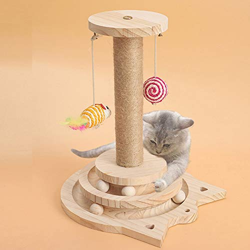 Los juguetes de doble capa, los gatos de madera y las pelotas para gatos, los juguetes para gatos, se pueden usar durante mucho tiempo sin limpiar