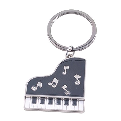 Lumanuby Llavero de piano, de metal con notas musicales, regalo para amantes de la música o piano, tamaño aprox. 9 x 3,0 cm (1 unidad) Lumanuby Llavero de piano, de metal con notas musicales, regalo para amantes de la música o piano, tamaño aprox. 9 x 3,0 cm (1 unidad)