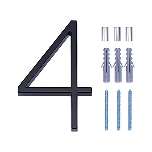 LUTER Números de dirección de casa de 5 pulgadas Números de calle negros Números de casa flotantes Números de buzón Números de puerta para el número de casa (4) LUTER Números de dirección de casa de 5 pulgadas Números de calle negros Números de casa flotantes Números de buzón Números de puerta para el número de casa (4)