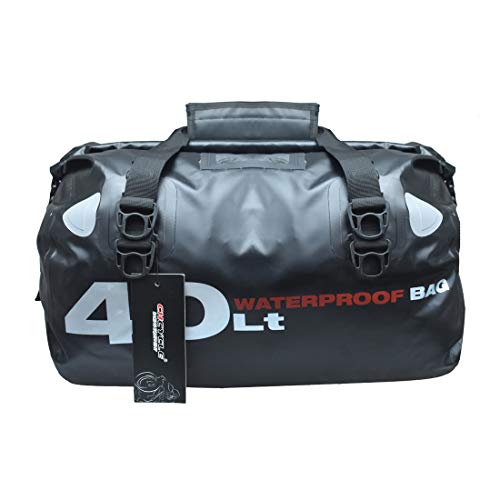 Madbike Bolsa de Cola para Motocicleta Bolsa Impermeable de Gran Capacidad, Multifuncional para Bolsa de Asiento Trasero Universal de Lona Seca para Exteriores 40L