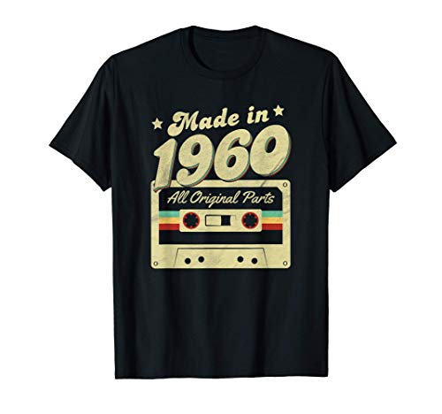 Made in 1960 Nacido Cumpleaños Casete Retro Vintage Regalo Camiseta