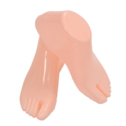 Maniqui de pie de plastico duro - SODIAL(R)Pares de maniqui de pie de plastico duro Herramientas de modelo para zapatos de visualizacion (los pies para adultos)