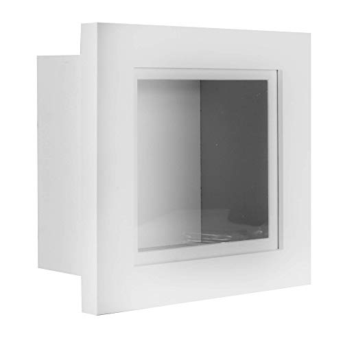 Marco caja 3D | 3.75 "marco de fotos con profundidad | Marcos para recuerdos | Caja para recuerdos | Accesorios para el hogar | M&W (Blanco, 12x12)