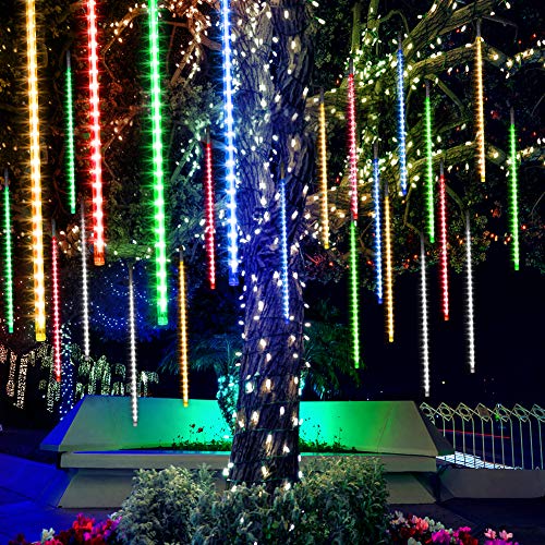 Meteoros Lluvia Luces LED,Petrichor Luz de meteorito 50cm 10 Tubos 480 LEDs Luces de caída de carámbano de Navidad Luces de nieve para Árbol Exterior Jardín Decoració (vistoso) Meteoros Lluvia Luces LED,Petrichor Luz de meteorito 50cm 10 Tubos 480 LEDs Luces de caída de carámbano de Navidad Luces de nieve para Árbol Exterior Jardín Decoració (vistoso)