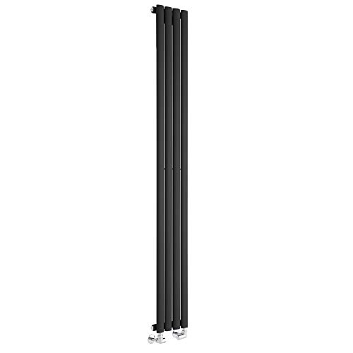 Milano Radiador de Diseño Revive Vertical - Negro - 595W - 1780 x 236mm