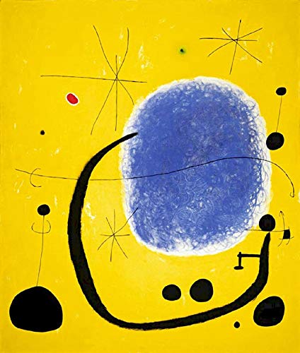 Miro Joan 45 gold des azurs - Film Movie Poster - Best Print Art Reproduction Quality Wall Decoration Gift - A0Canvas (40/30 inch) - (102/76 cm) - Stretched, Ready to Hang