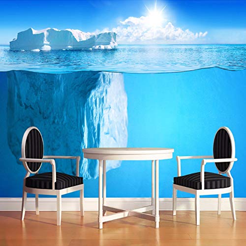 Mural De Papel Tapiz Personalizado 3D Foto Antártico Océano Iceberg Arte Moderno Salón Dormitorio Decoración-250(H)*350(W) Cm