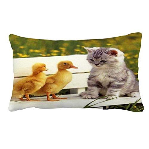 N\A Rectángulo de Funda de Almohada para Interior y Exterior del Patito Feo