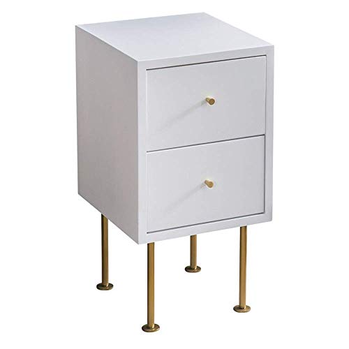 N/Z Equipo Diario Mesita de Noche Mesita de Noche Sofá Mesa Auxiliar Patas de Metal Cajón Mesa Decorativa para Sala de Estar Dormitorio (Color: Blanco Tamaño: 32x35x62CM) N/Z Equipo Diario Mesita de Noche Mesita de Noche Sofá Mesa Auxiliar Patas de Metal Cajón Mesa Decorativa para Sala de Estar Dormitorio (Color: Blanco Tamaño: 32x35x62CM)
