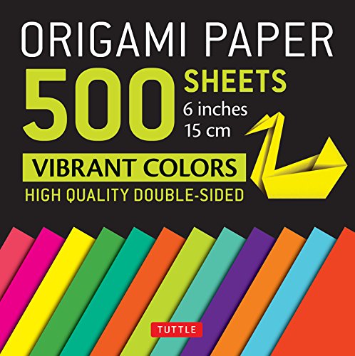 Origami Paper 500 sheets Vibrant Colors 6" (15 cm): Tuttle Origami Paper: High-Quality Double-Sided Origami Sheets Printed with 12 Different Designs (Instructions for 6 Projects Included)
