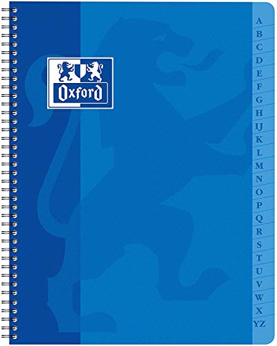 Oxford 100101192, Agenda Directorio con Espiral, 17 x 22 cm, 180 páginas, cuadrícula pequeña de 5 x 5, Colores Surtidos
