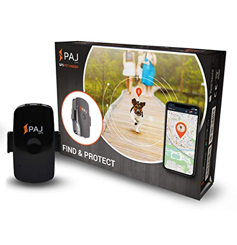 PAJ GPS Pet Finder- Mini GPS Tracker- Protege Perros y Gatos, Resistente al Agua y con 2 días de duración de la batería con un Tiempo de rastreo Activo de 1 HR al día (3 días Modo de Espera)