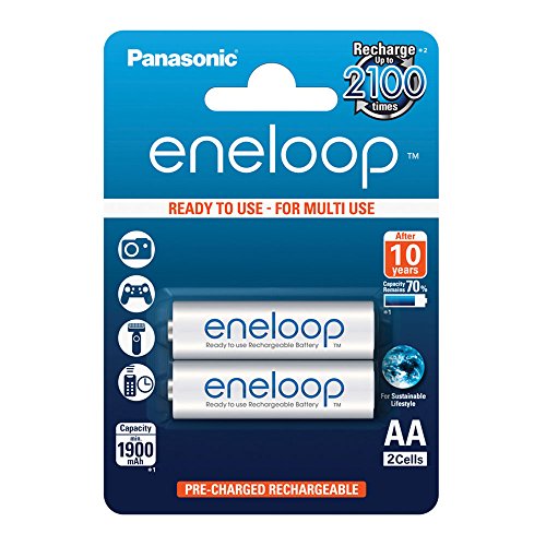Panasonic Eneloop SY3052623 - Pack 2 pilas recargables, AA