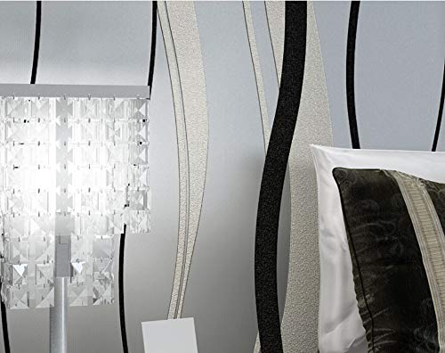Papel Pintado Pared Tejido No Tejido Blanco Y Negro Rayas Onduladas Gris Plata Infantil Dormitorio Muebles Cocina Oficina Salon Elegante Moderno Fine Decor Papel Pintado Pared Tejido No Tejido Blanco Y Negro Rayas Onduladas Gris Plata Infantil Dormitorio Muebles Cocina Oficina Salon Elegante Moderno Fine Decor