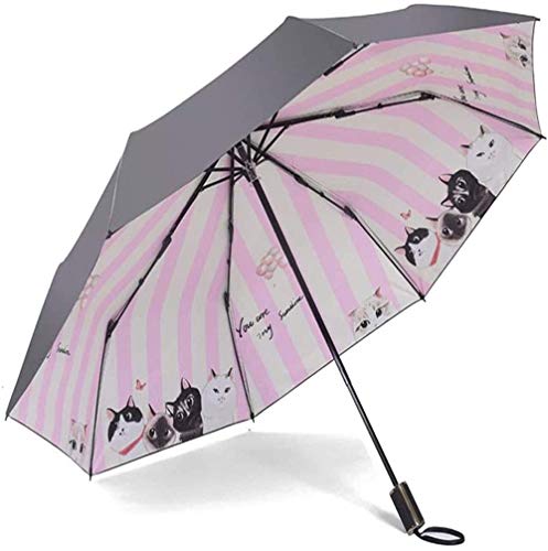 Paraguas de bolsillo con 8 varillas y paraguas de bolsillo, ligero, compacto, plegable, resistente al viento, para viajes, escuela, vida diaria (tamaño: 28 x 8 K, color: B) - -