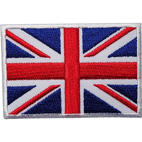 Parche bordado con bandera del Reino Unido para planchar o coser con bandera de Reino Unido
