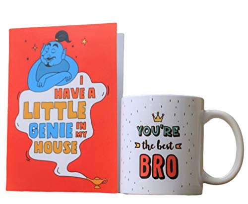 Party Hub Rakhi Combo for Brother- Mirror Greeting Card World'S Best Brother Mug Ceramic Microwave Safe 330 ml