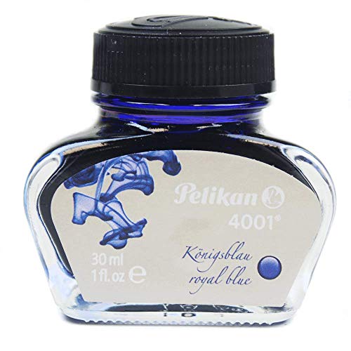 Pelikan 301010 - Tinta para pluma estilográfica 4001, frasco de vidrio de 30 ml, color Azul Royal