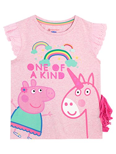 Peppa Pig Camiseta para Niñas Unicornio Rosa 4-5 Años