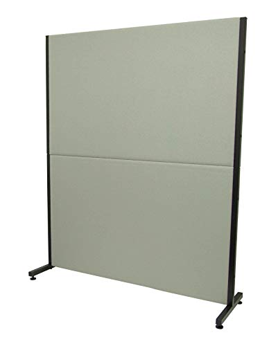 PIQUERAS Y CRESPO Modelo Valdeganga - Biombo separador para oficinas y centros de trabajo, desmontable y con estructura de color negro - Tapizado en tejido BALI color gris claro PIQUERAS Y CRESPO Modelo Valdeganga - Biombo separador para oficinas y centros de trabajo, desmontable y con estructura de color negro - Tapizado en tejido BALI color gris claro