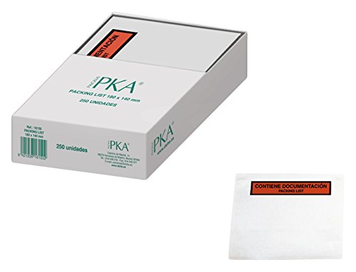 PKA Packing List - Sobres, 180 x 140 mm, 250 unidades
