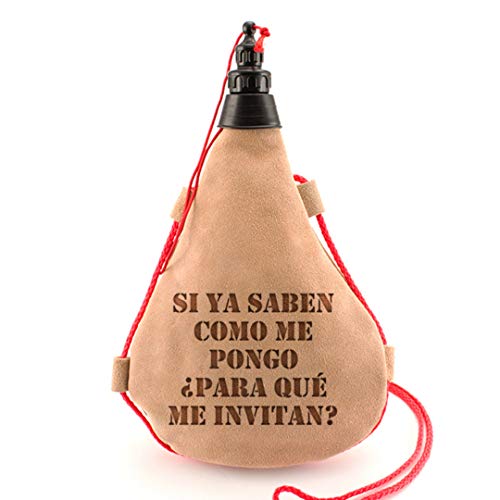 Planetacase Bota de Vino Si Ya Saben como Me Pongo ¿para Que Me Invitan? - Bota Vino Frases Divertidas 1 Litro Planetacase Bota de Vino Si Ya Saben como Me Pongo ¿para Que Me Invitan? - Bota Vino Frases Divertidas 1 Litro