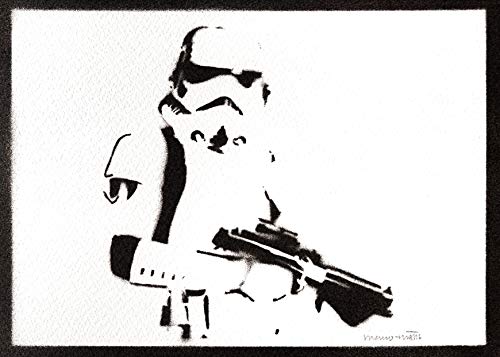 Poster Stormtrooper STAR WARS Soldado Imperial Grafiti Hecho a Mano - Handmade Street Art - Artwork