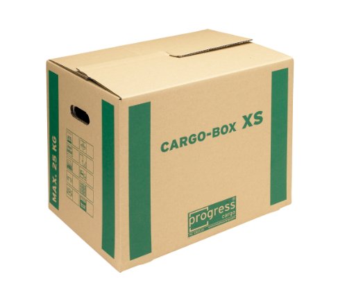 progressCARGO PC CB01.01 - Caja de embalaje (Eco, 1 ondulación, 455 x 345 x 380 mm, 10 unidades), color marrón