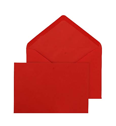 Purely Everyday - Lote de sobres engomados (C5, 162 x 229 mm, 500 unidades), color rojo