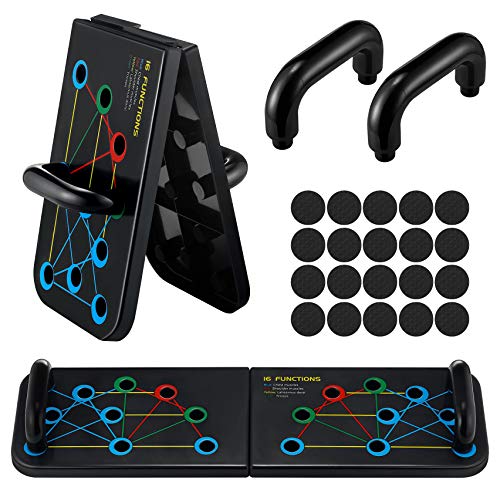Push Up Rack Board, Tabla de Flexiones 16 en 1 Gym Fitness System para Entrenamiento Corporal Push-up Board para Entrenamientos Push Up Rack Board, Tabla de Flexiones 16 en 1 Gym Fitness System para Entrenamiento Corporal Push-up Board para Entrenamientos