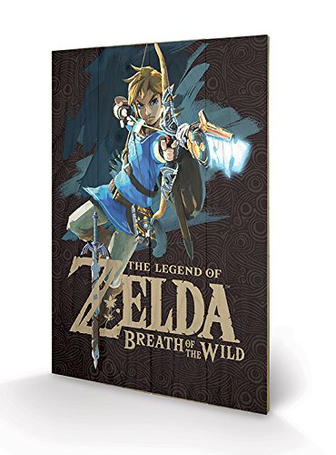 Pyramid Internationala Leyenda de Zelda: Aliento de la Wild Juego de impresión 40 x 59 cm, Madera, Multicolor, 40 x 59 x 1,3 cm