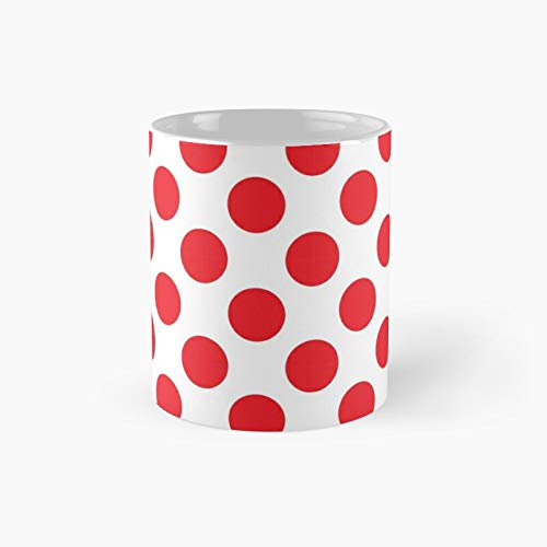 Red Polka Dot Jersey Tour De France Pattern Classic Mug