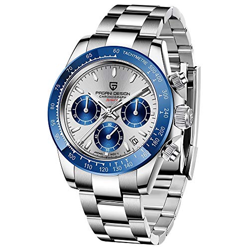 Reloj de pulsera de cuarzo analógico de acero inoxidable completo para hombre Daytona Homage lujo impermeable vestido reloj de pulsera automático fecha