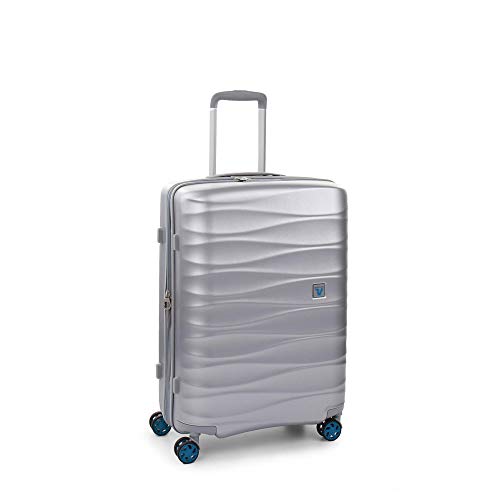 Roncato Stellar Maleta Mediana Expansible Plata, Medida: 64 x 44 x 28/32 cm, Capacidad: 71/81 l, Pesas: 3.7 kg