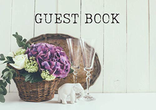 Rustic Guest Book Wedding: Guest Book For Rustic Wedding. Guest Book Weddings. Guest Book For Small Weddings. Hydrangea In Basket Print.