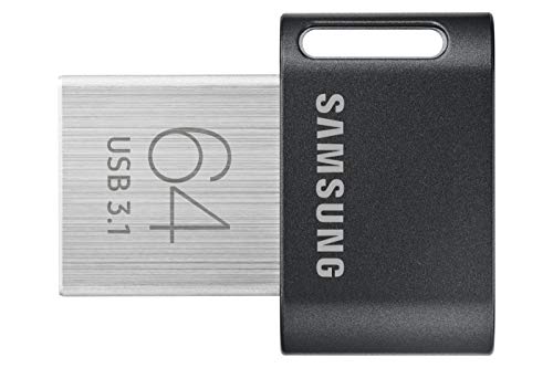 Samsung MUF-64AB/EU Memoria USB (64 GB, 3.1 (3.1 Gen 1), Conector USB Tipo A, Girar, 3,1 g), Negro, Acero Inoxidable