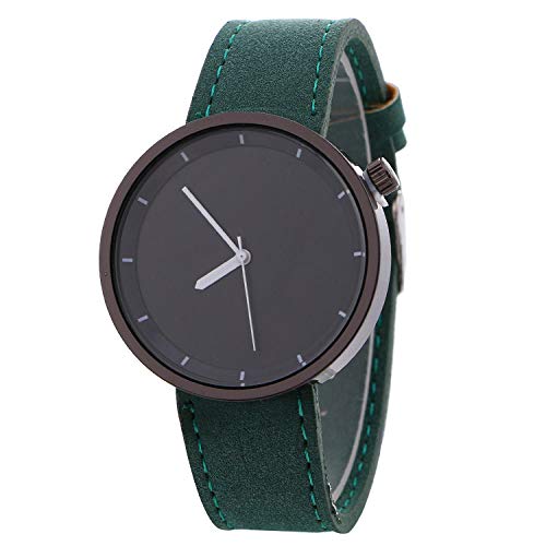 SANDA Reloj Mujer,Correa de Mezclilla Reloj de Esfera Grande Reloj de Pulsera de Mesa Femenina Reloj de Moda de Ocio con Personalidad-Verde
